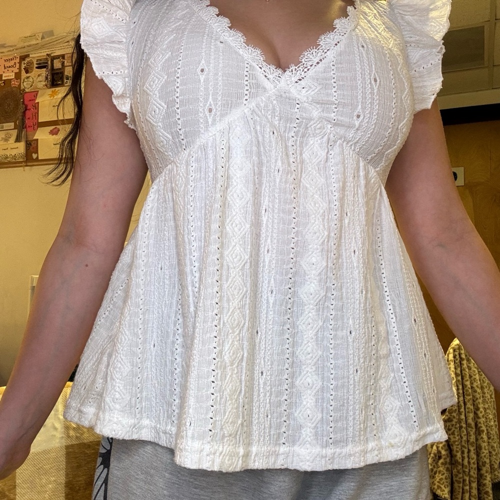 White Lace Women's Top